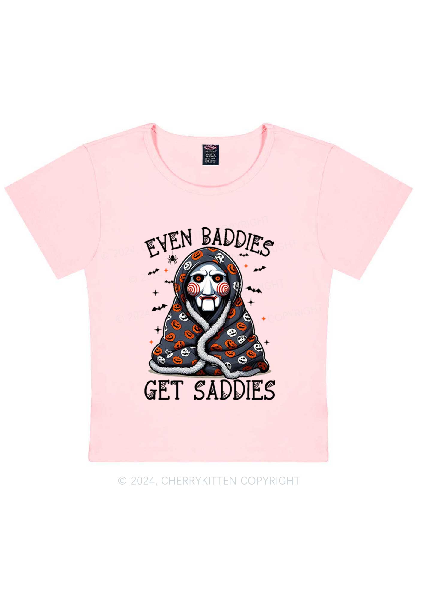 Halloween Get Saddies Y2K Baby Tee Cherrykitten