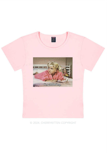 I'm Suffering Y2K Baby Tee Cherrykitten