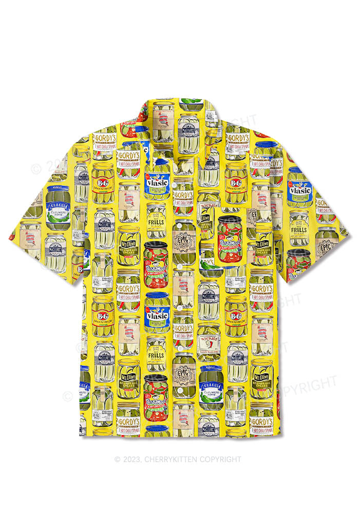 Yellow Pickles Y2K Print Shirts Cherrykitten