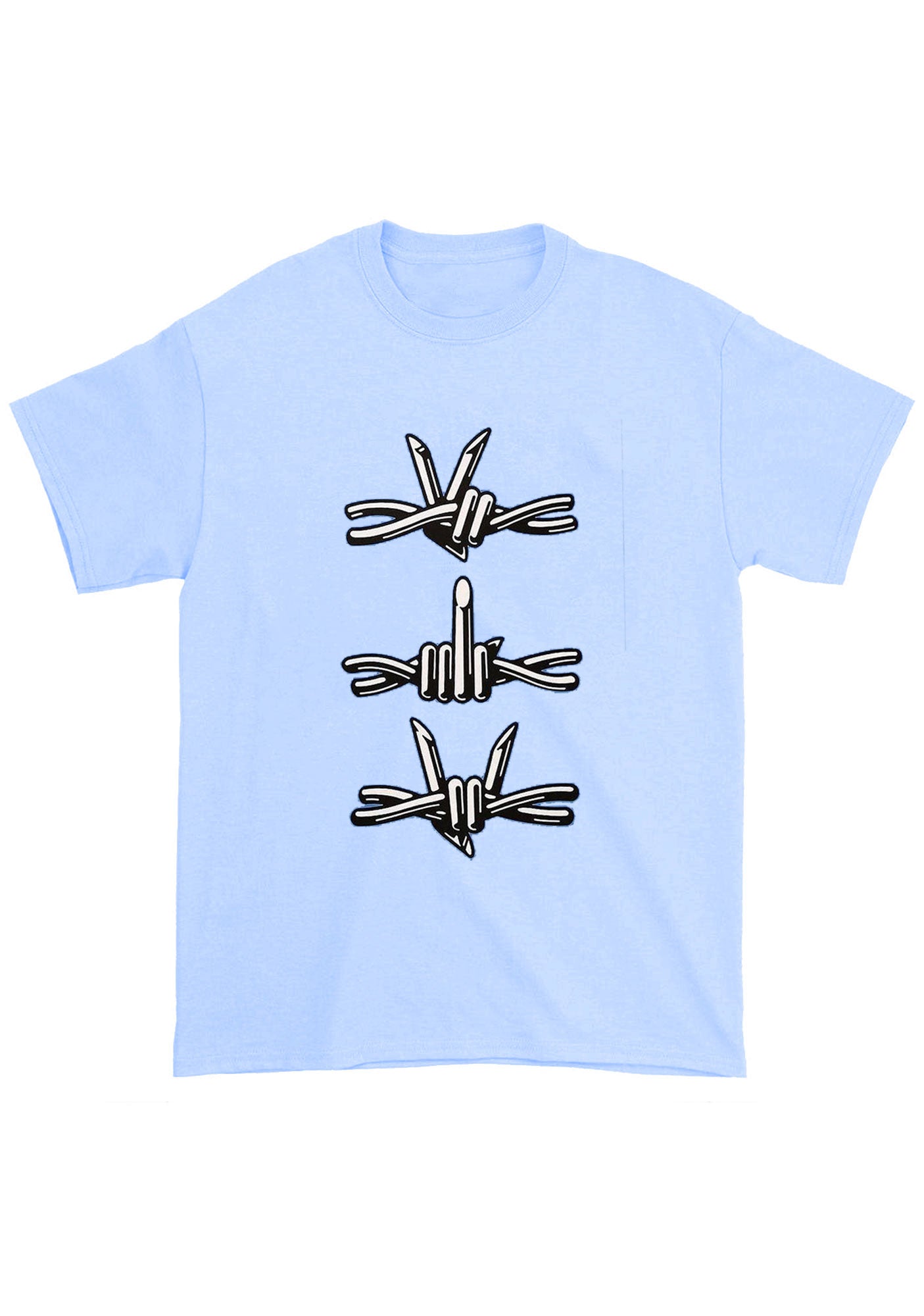 Iron Wire Hand Gesture Chunky Shirt