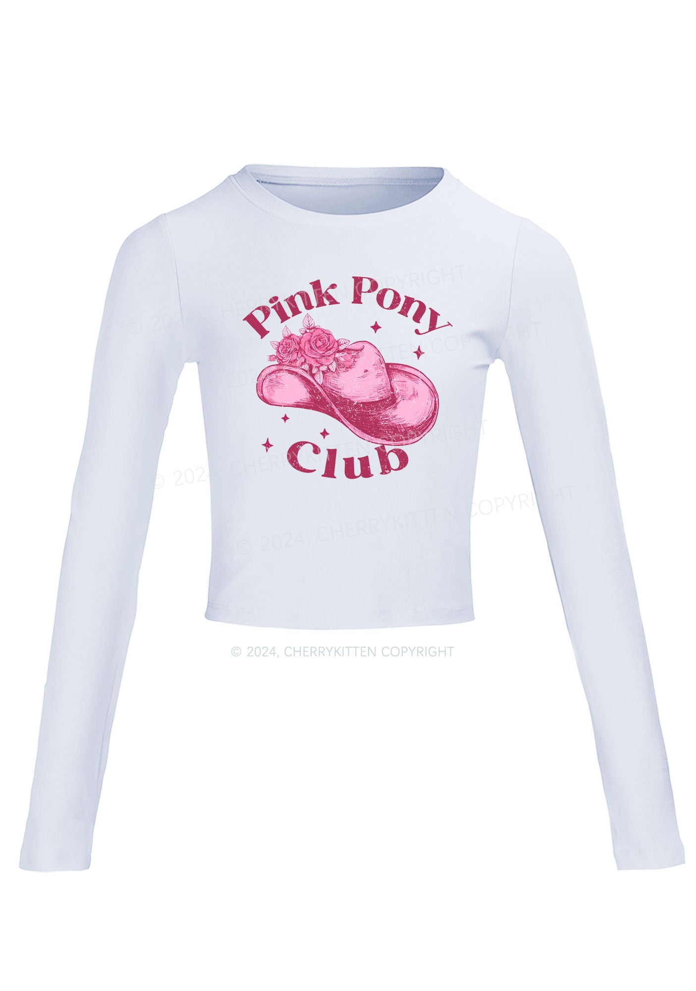 Pink Pony Club Y2K Long Sleeve Crop Top Cherrykitten