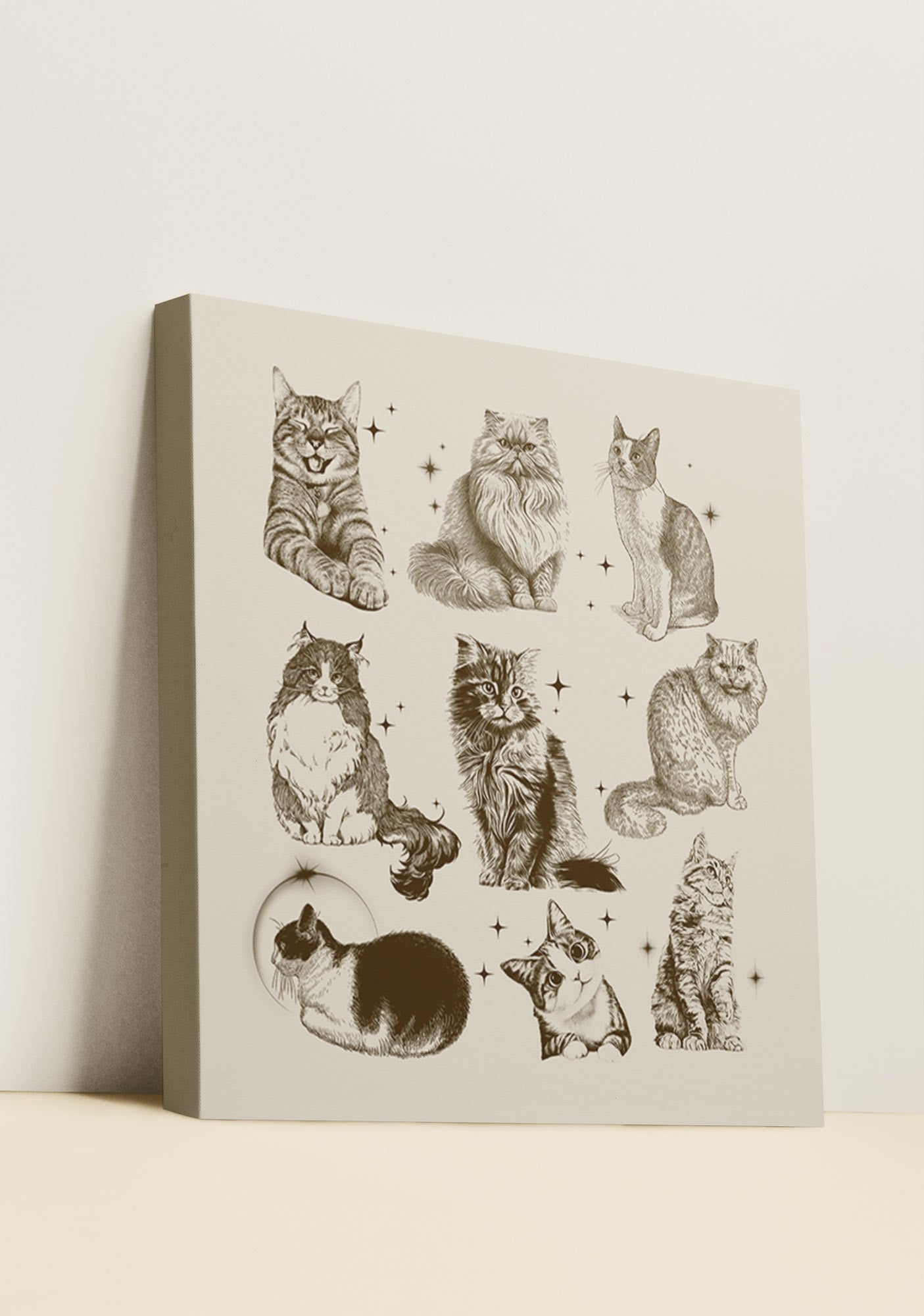 Retro Kitten Y2K Canvas Wall Art Cherrykitten