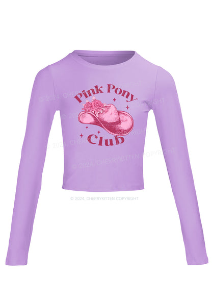 Pink Pony Club Y2K Long Sleeve Crop Top Cherrykitten