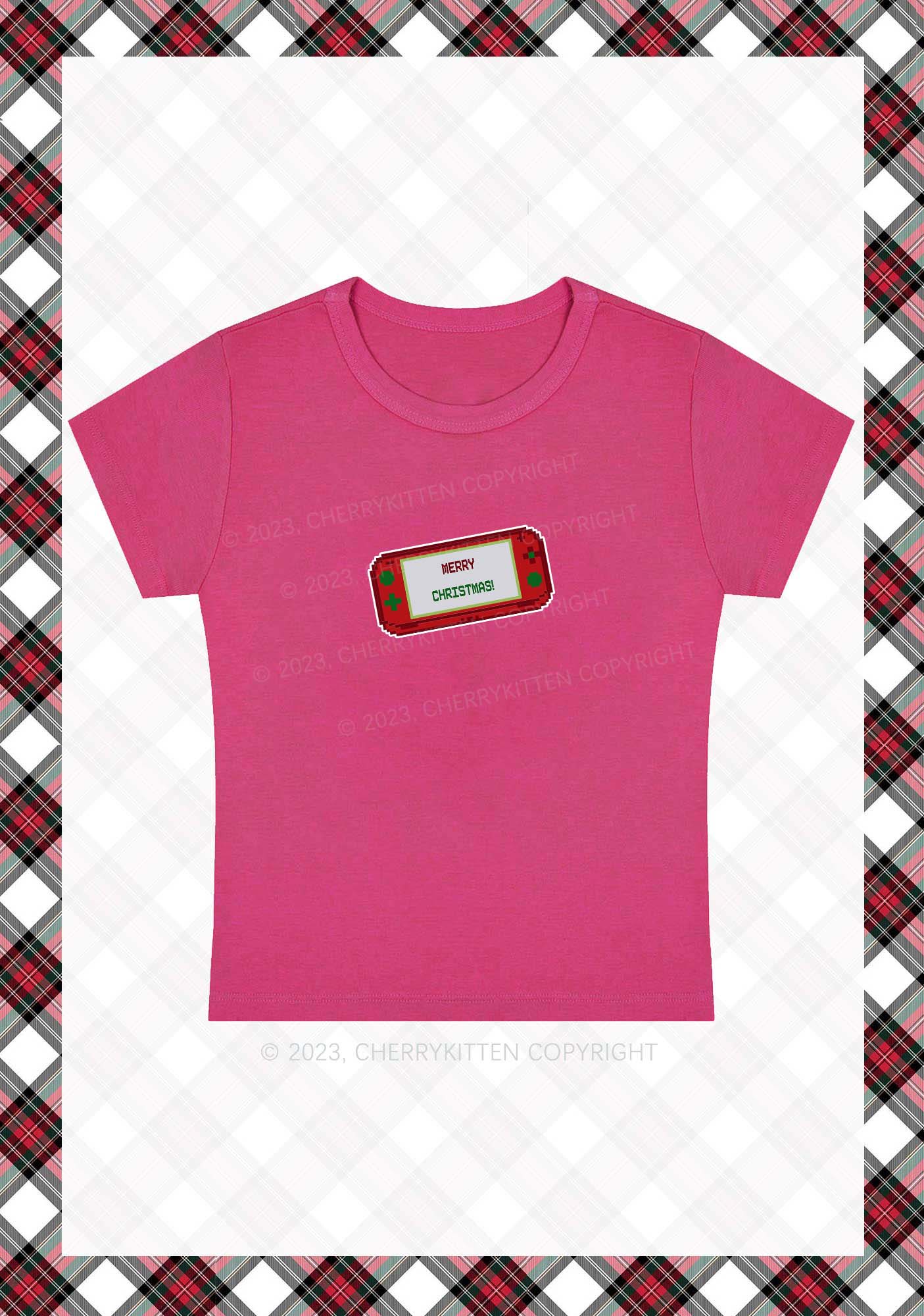 Merry Christmas Game Console Baby Tee Cherrykitten