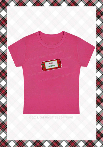 Merry Christmas Game Console Baby Tee Cherrykitten