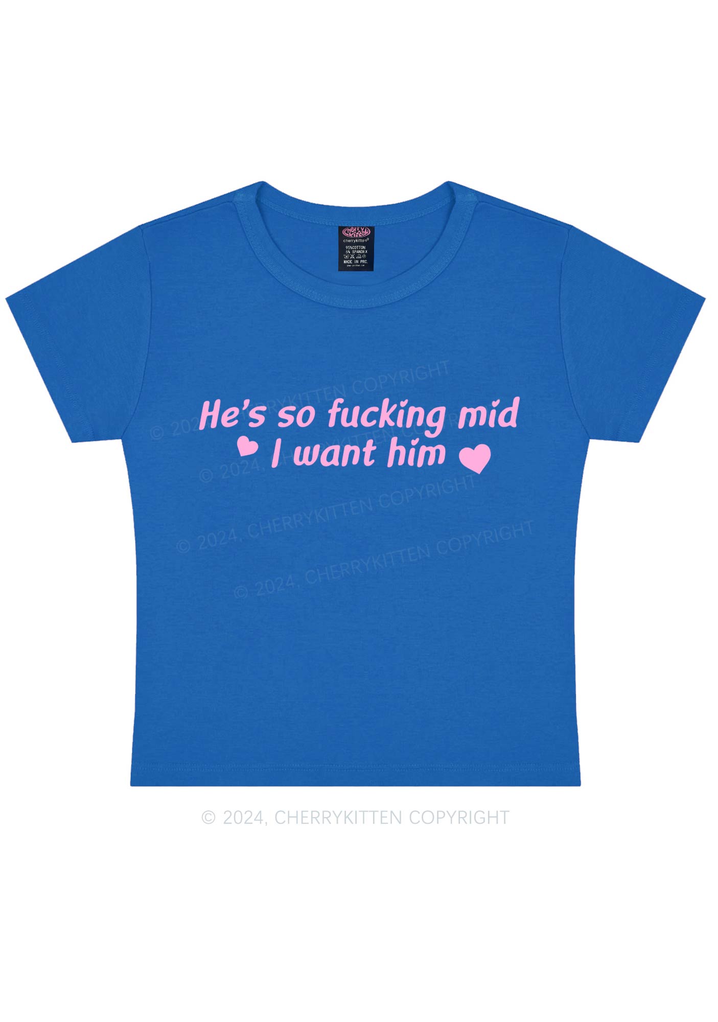 I Want Him Y2K Baby Tee Cherrykitten