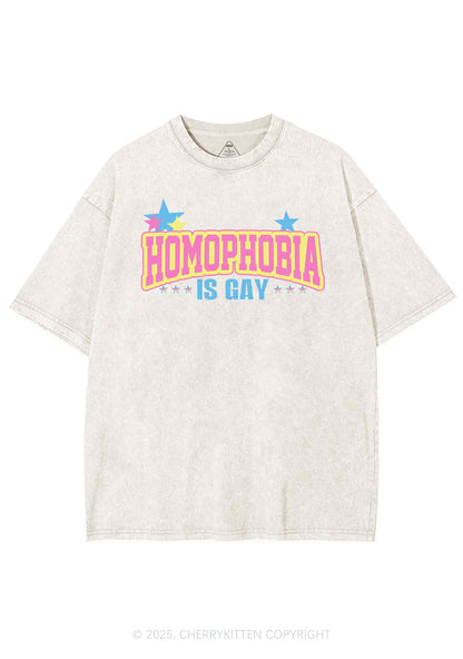 Homophobia Is Gay Y2K Washed Tee Cherrykitten