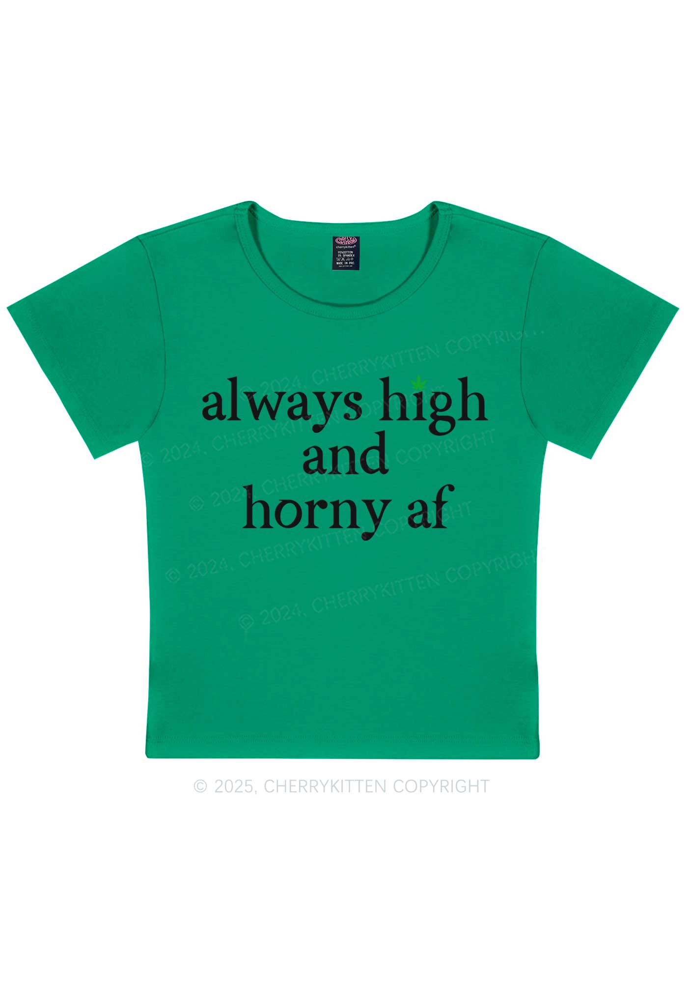 Always High Y2K Baby Tee Cherrykitten