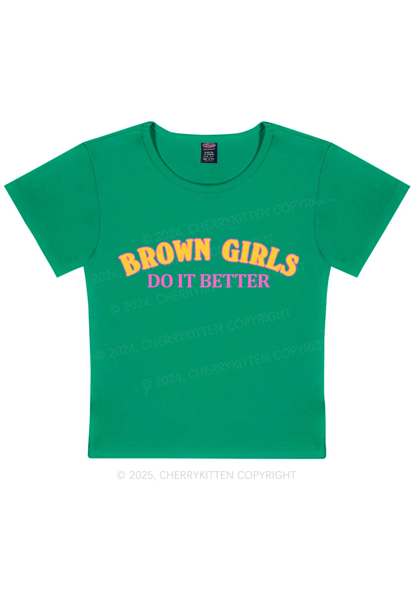 Brown Girls Do It Better Y2K Baby Tee Cherrykitten