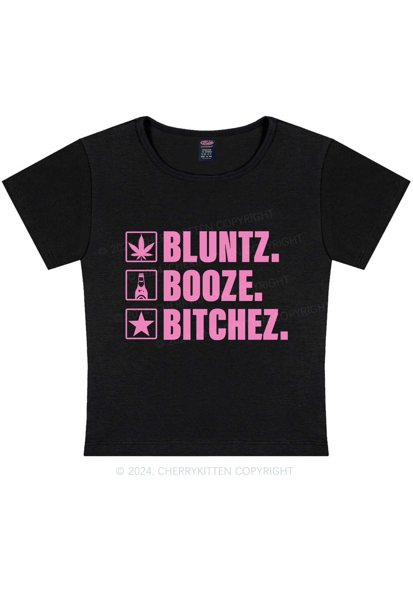 Bluntz Bxxch Y2K Baby Tee Cherrykitten