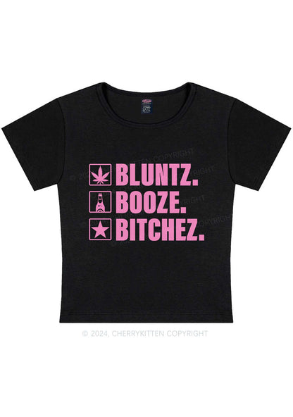 Bluntz Bxxch Y2K Baby Tee Cherrykitten