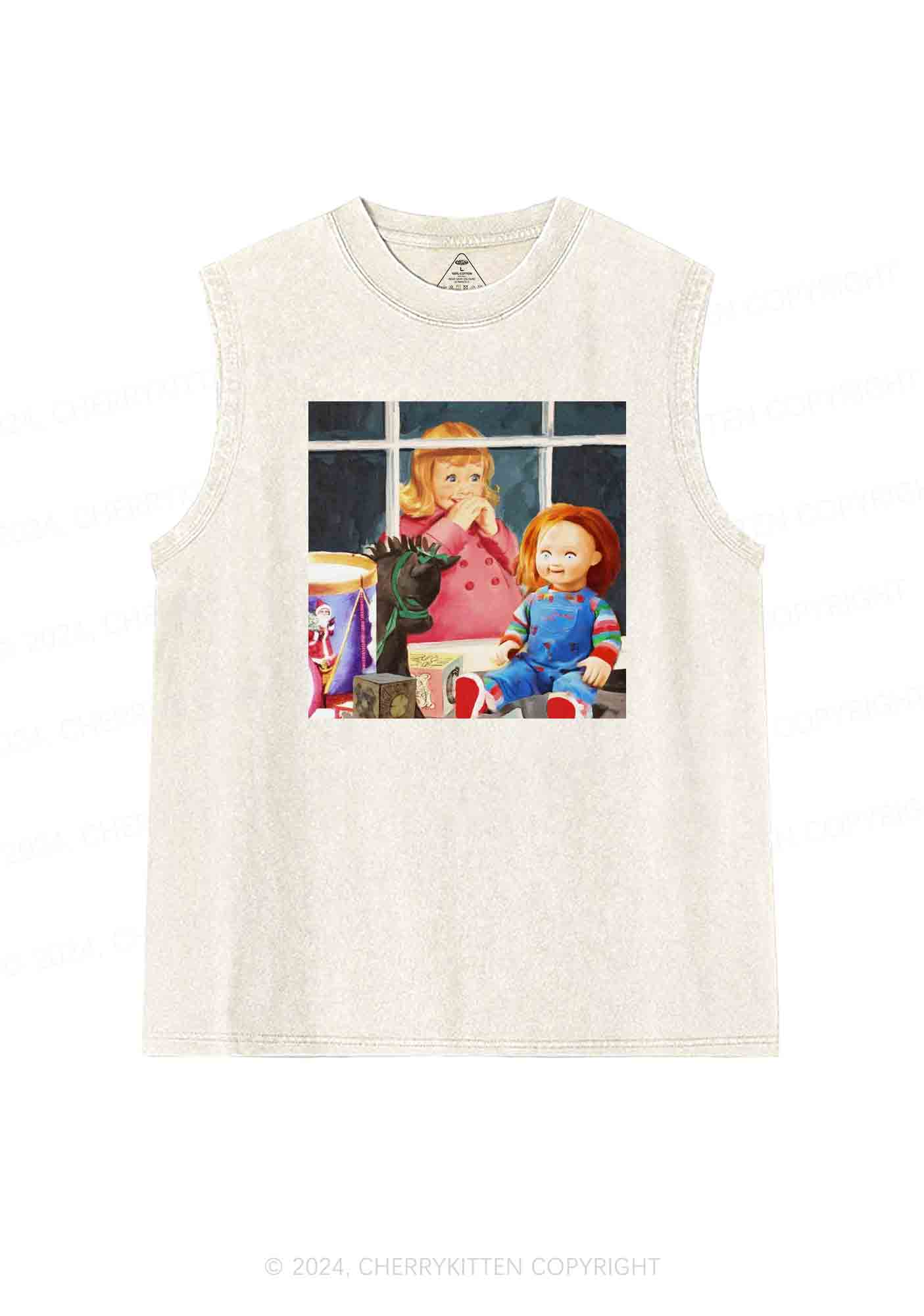 Halloween Chucky Y2K Washed Tank Cherrykitten