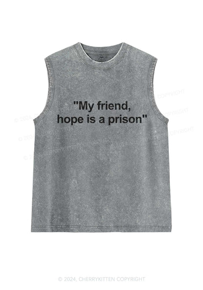 Hope Is A Prison Y2K Washed Tank Cherrykitten