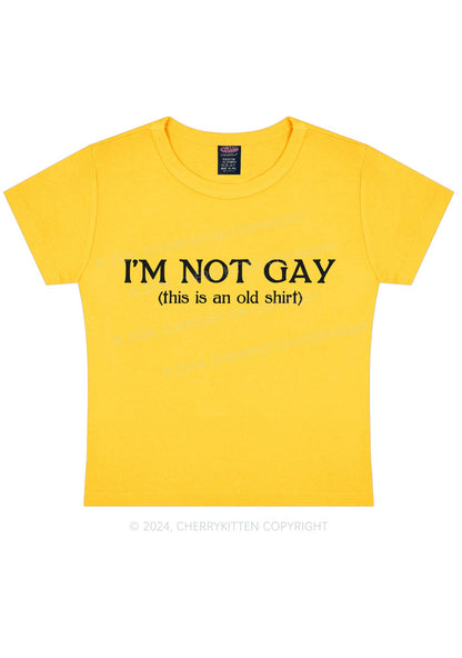 I'm Not Gay Y2K Baby Tee Cherrykitten