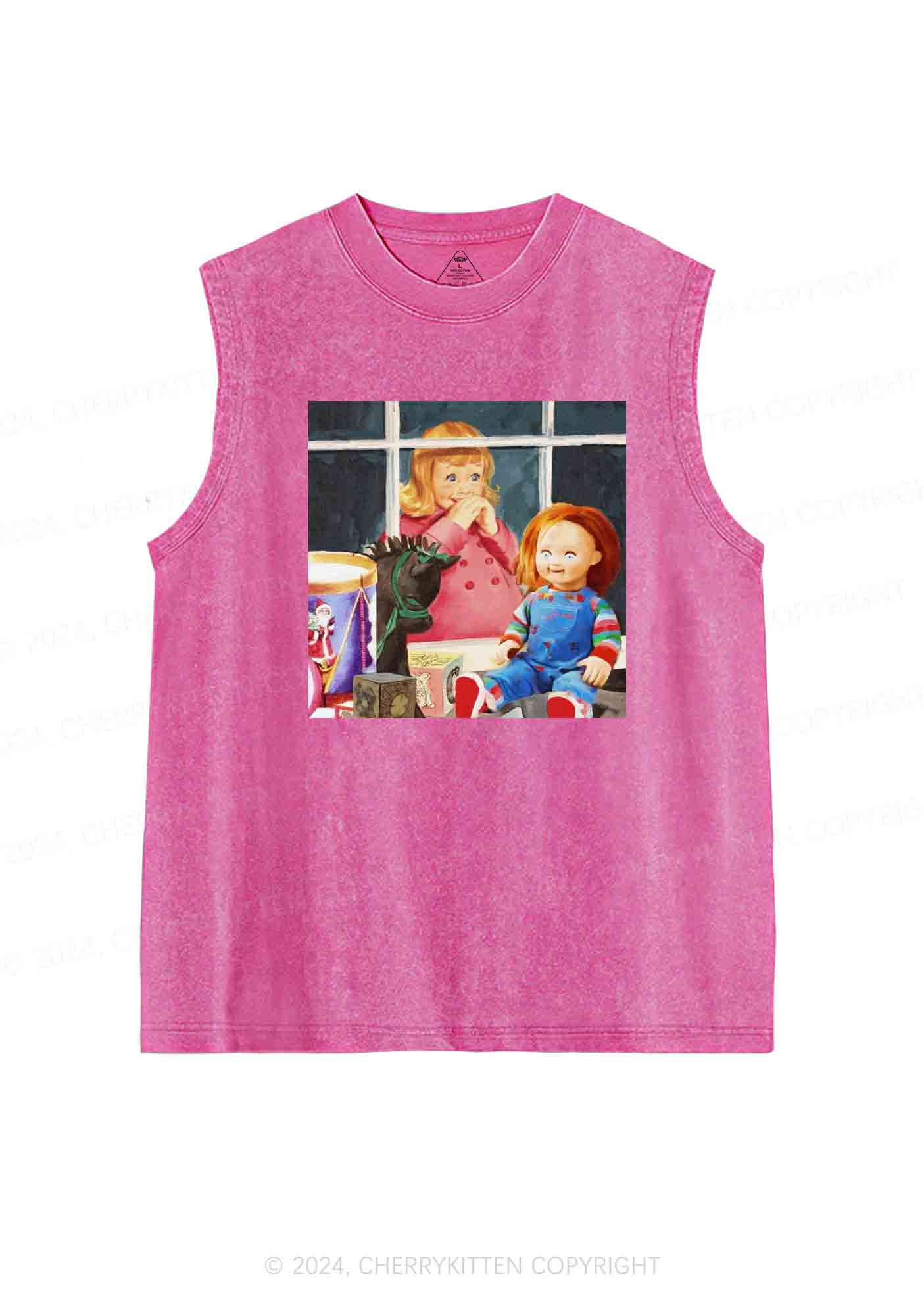 Halloween Chucky Y2K Washed Tank Cherrykitten