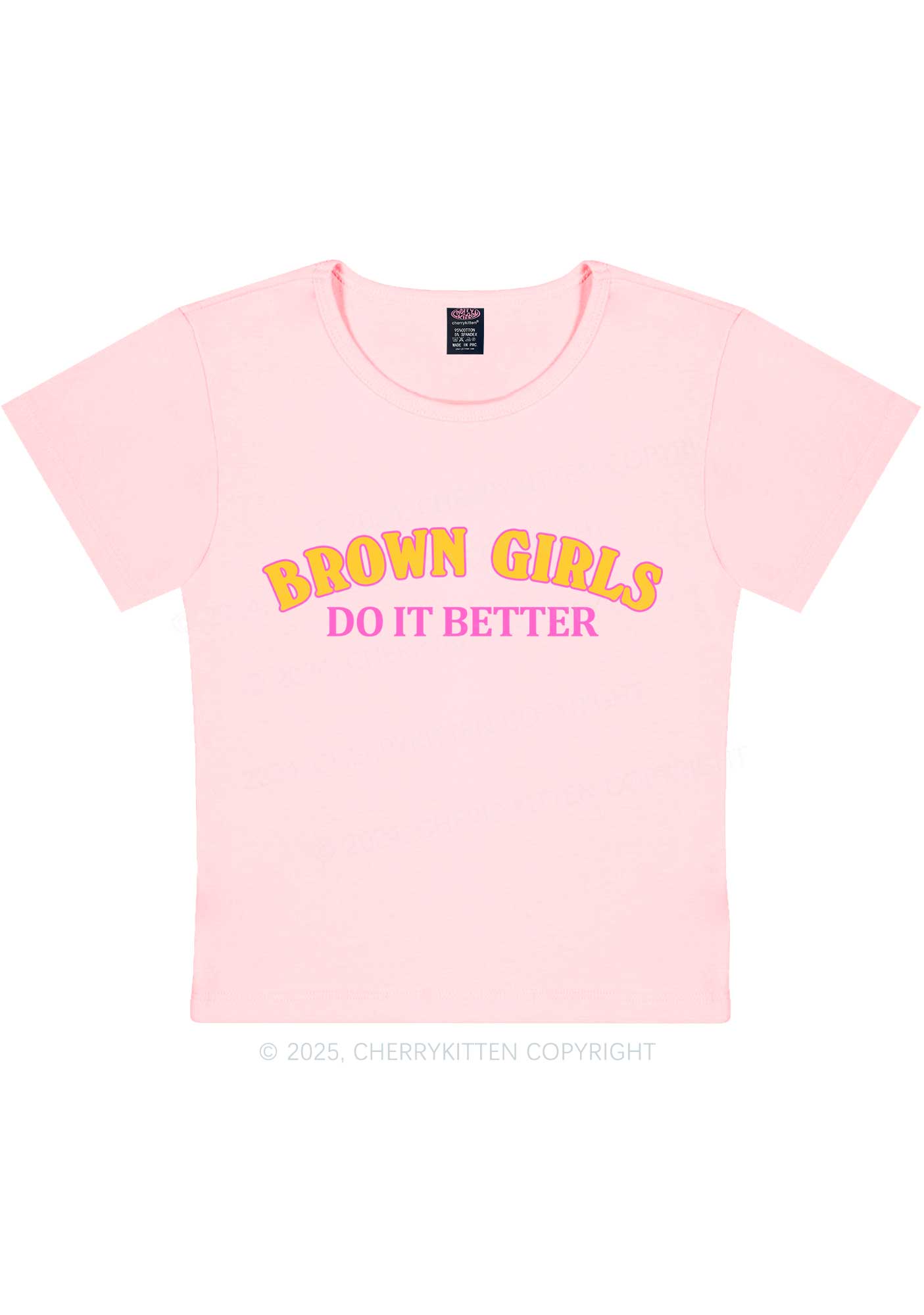 Brown Girls Do It Better Y2K Baby Tee Cherrykitten