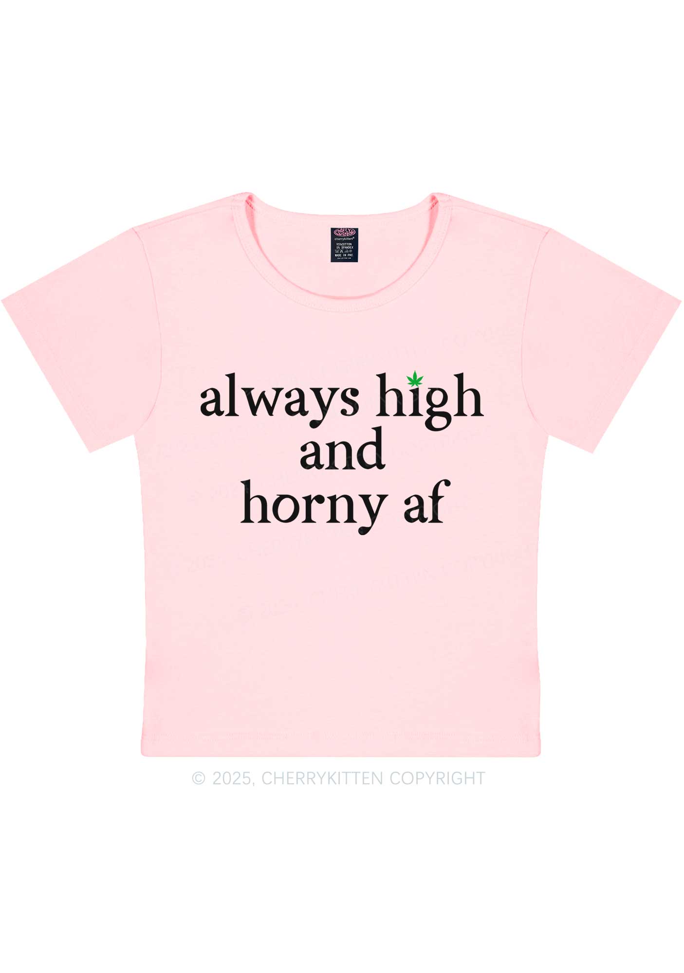 Always High Y2K Baby Tee Cherrykitten