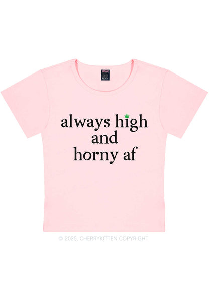 Always High Y2K Baby Tee Cherrykitten