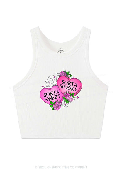 Sorta Spooky Y2K Valentine's Day Crop Tank Top Cherrykitten