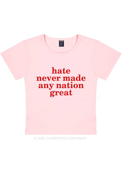 Hate Never Made Nation Great Y2K Baby Tee Cherrykitten