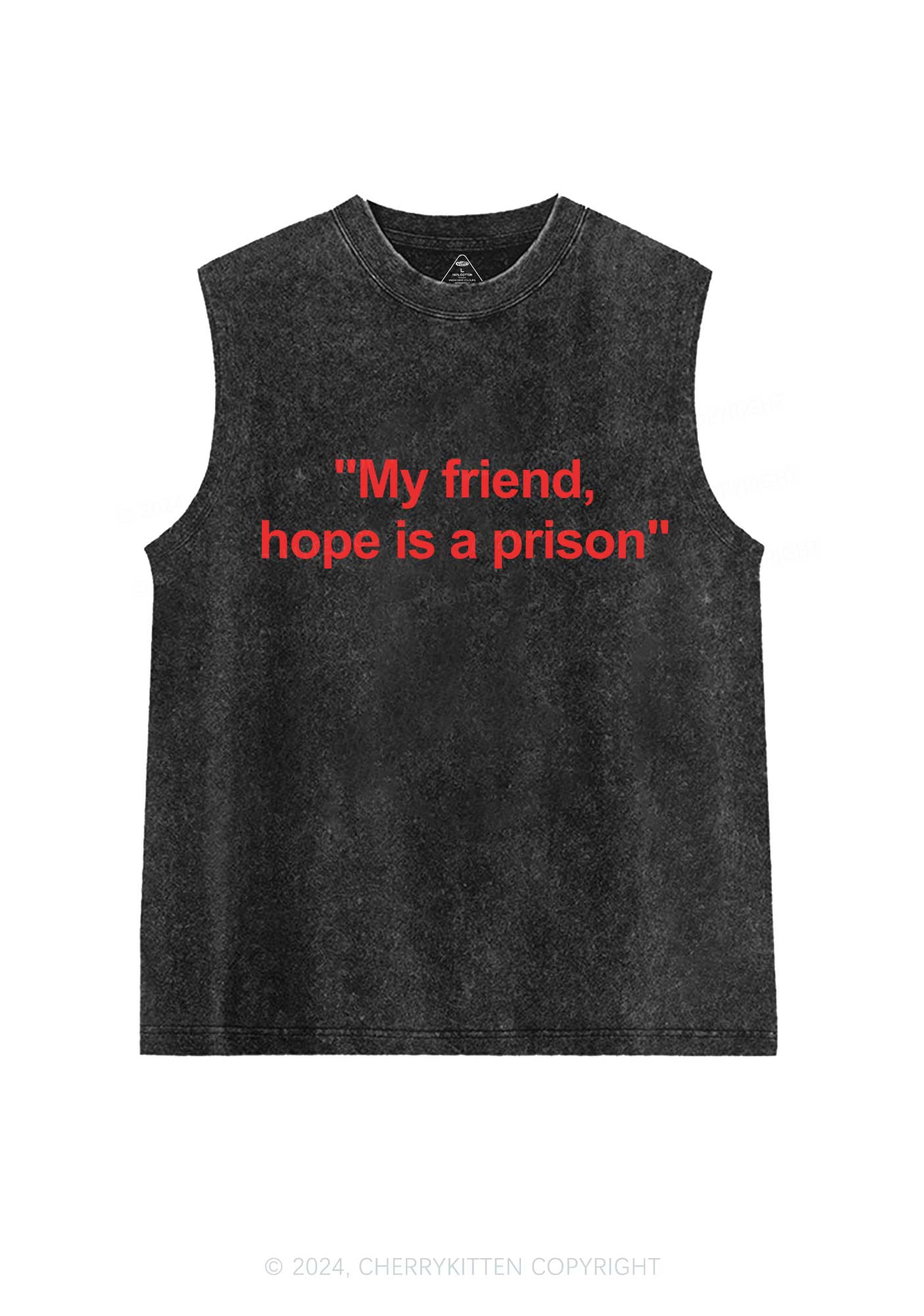 Hope Is A Prison Y2K Washed Tank Cherrykitten