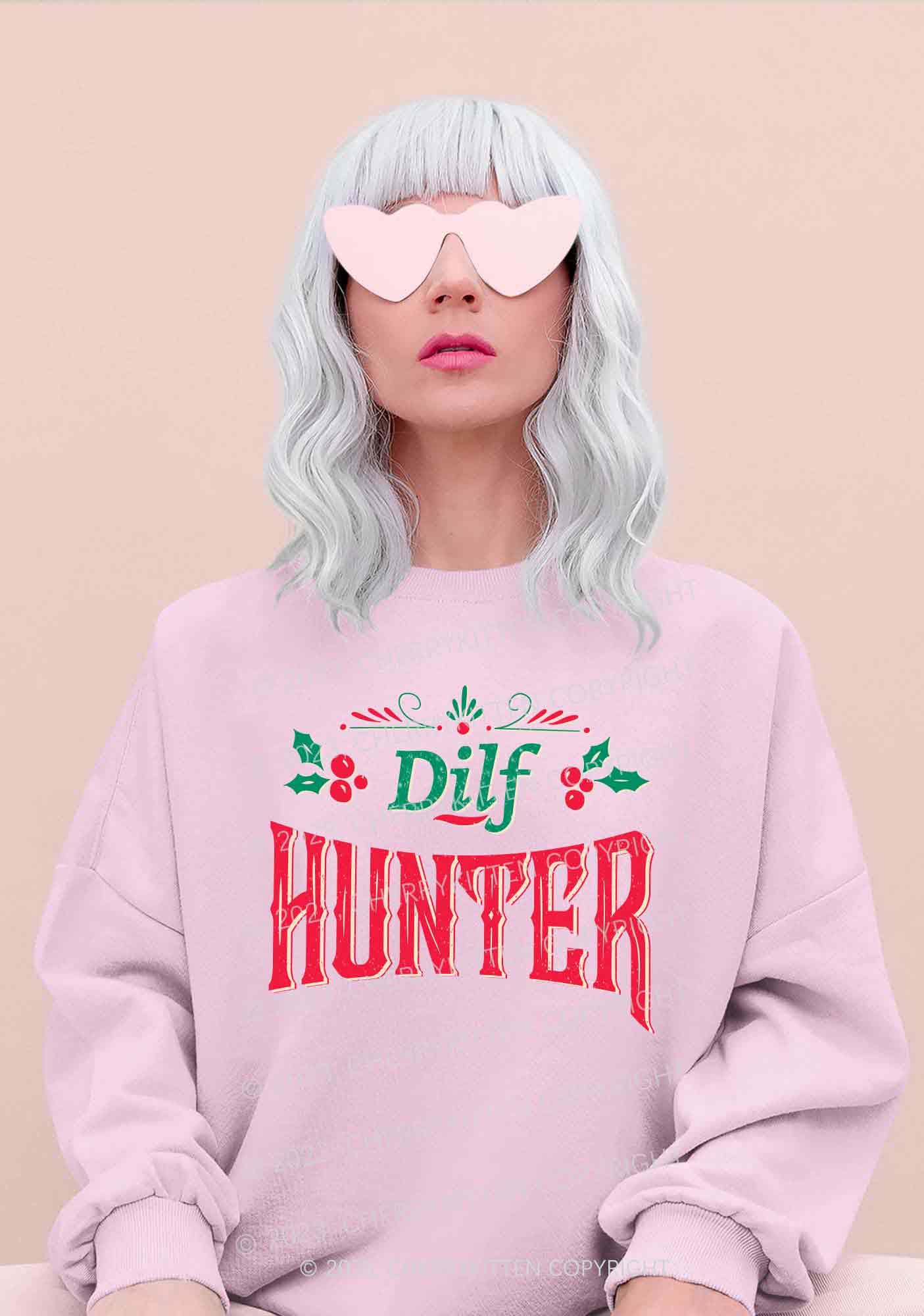 Green Hunter Christmas Y2K Sweatshirt Cherrykitten