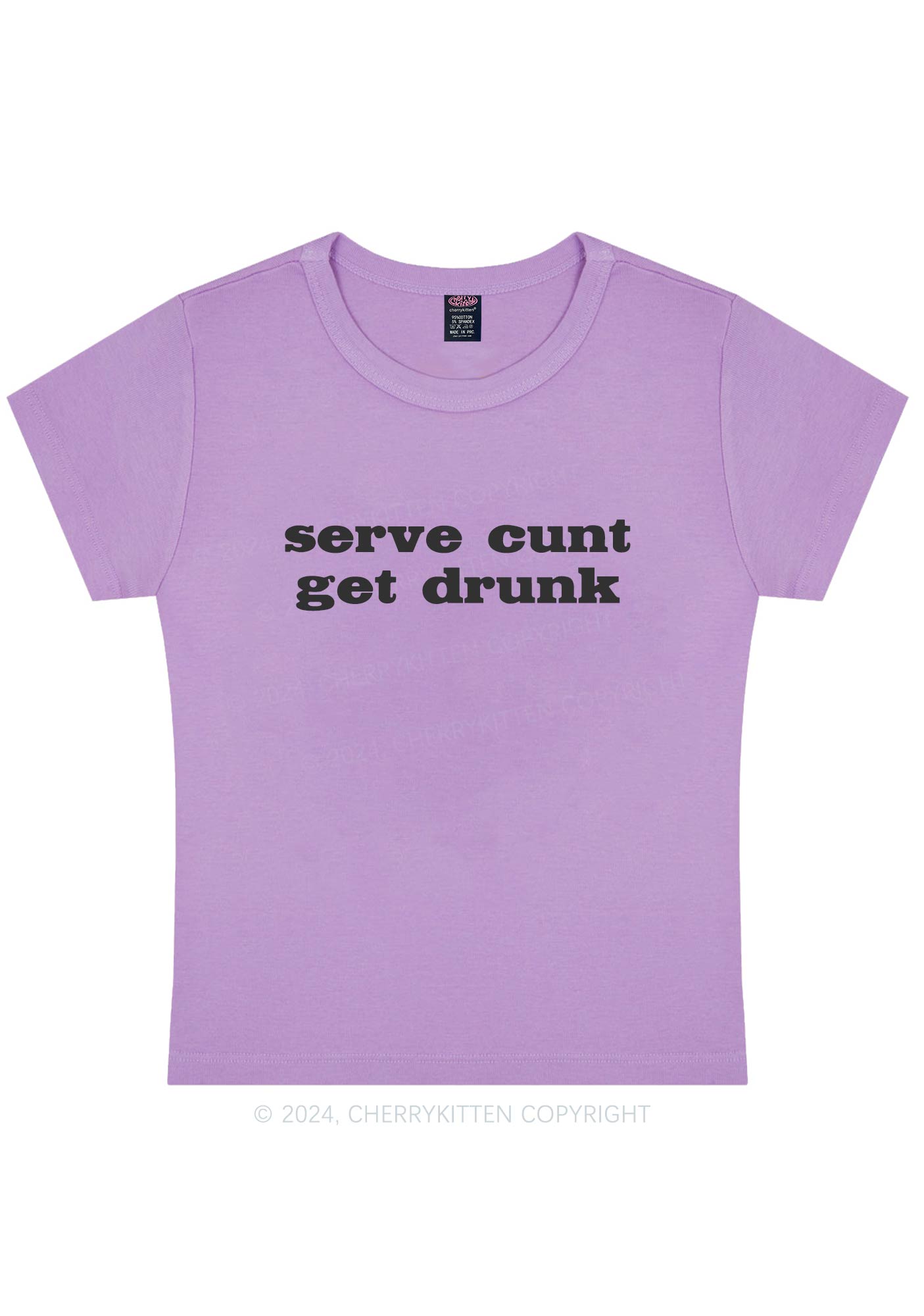 Serve Cxxt Get Drunk Y2K Baby Tee Cherrykitten