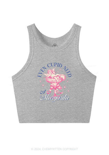 Cupid Needs Margarita Y2K Valentine's Day Crop Tank Top Cherrykitten