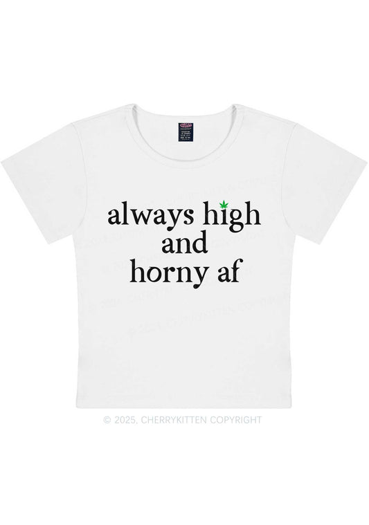 Always High Y2K Baby Tee Cherrykitten