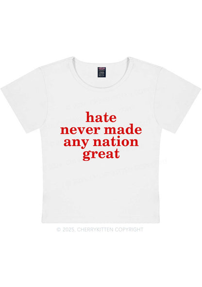 Hate Never Made Nation Great Y2K Baby Tee Cherrykitten