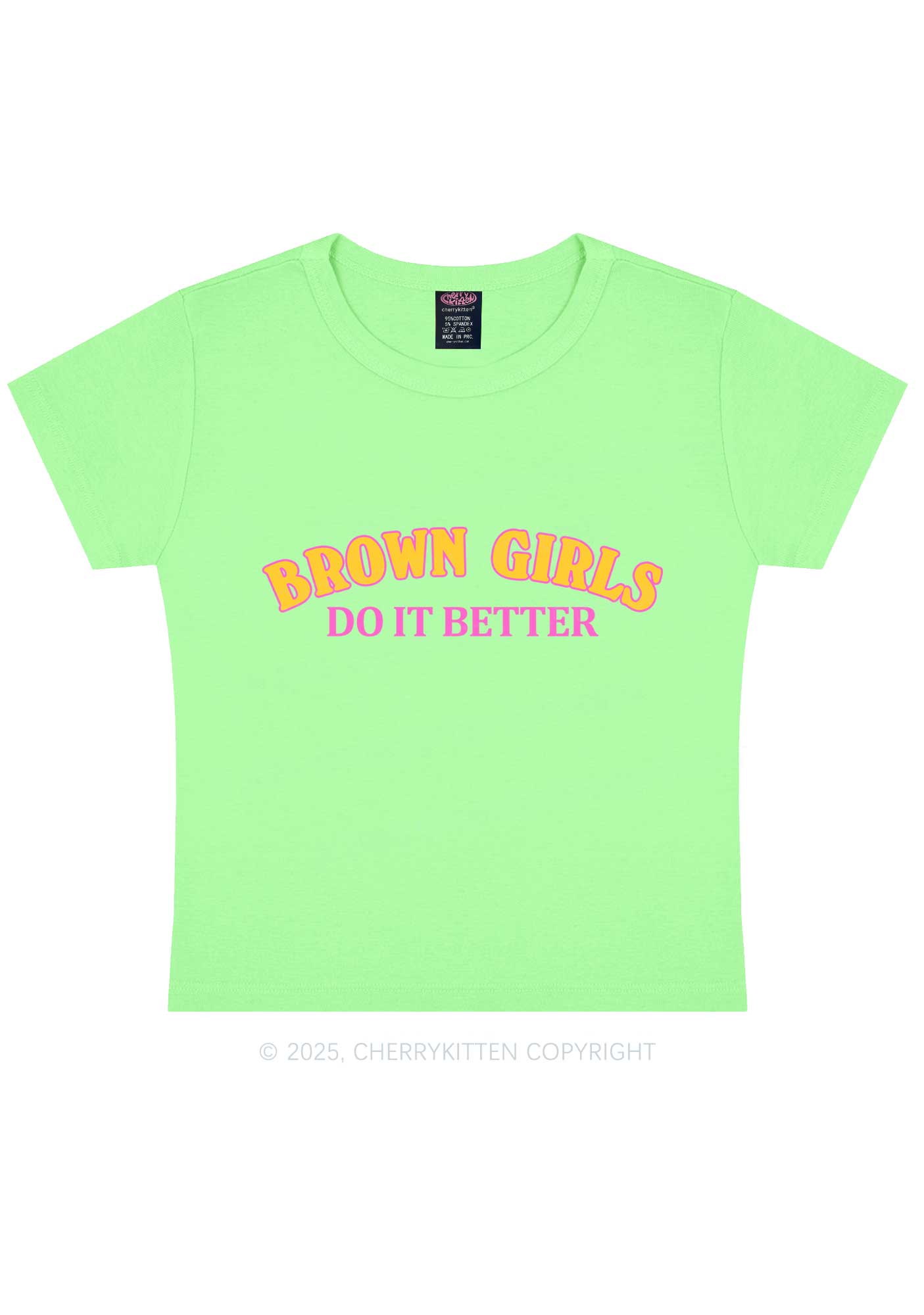 Brown Girls Do It Better Y2K Baby Tee Cherrykitten