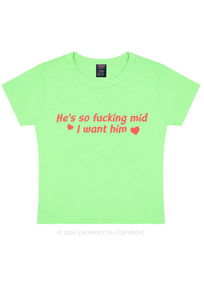 I Want Him Y2K Baby Tee Cherrykitten