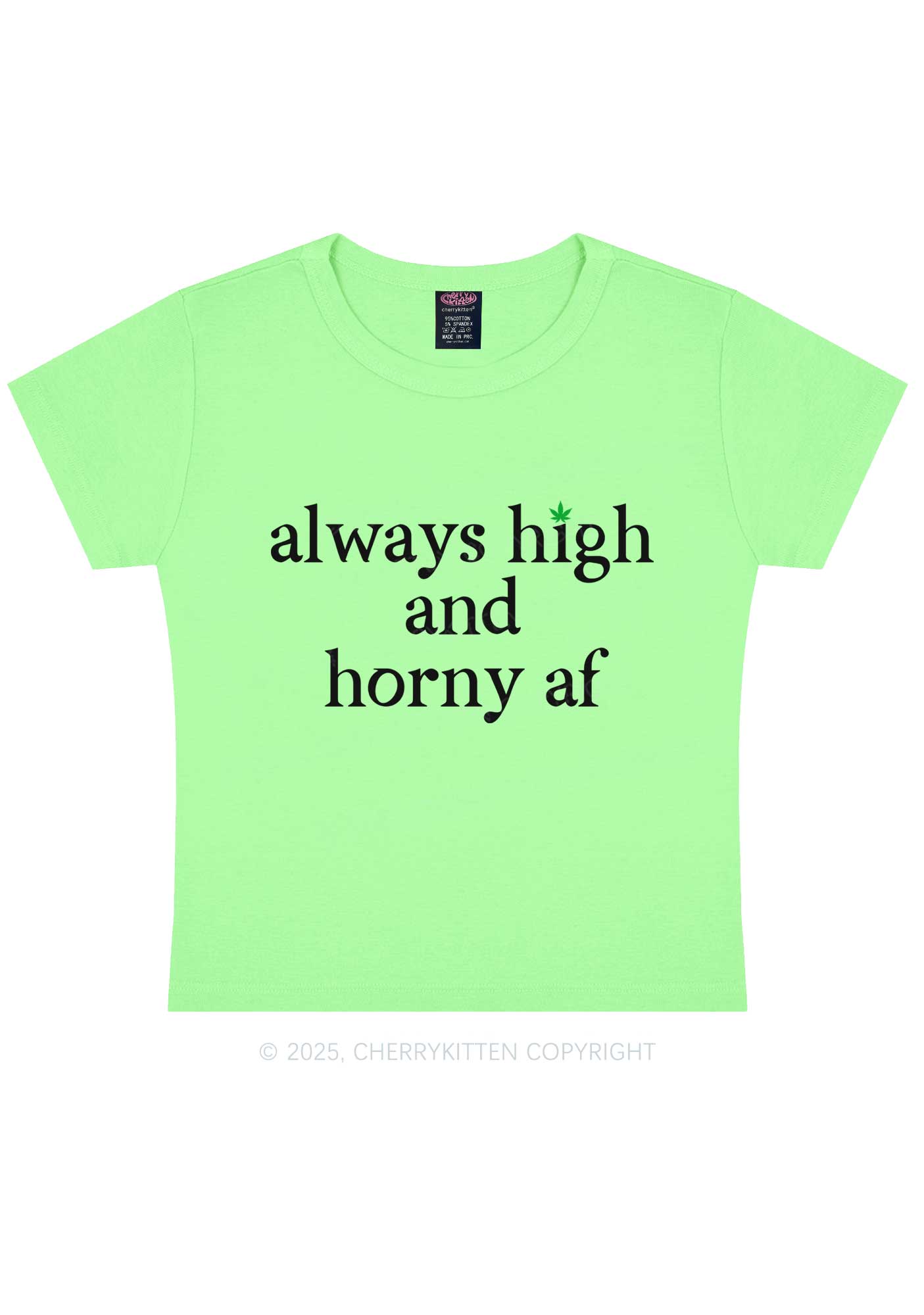 Always High Y2K Baby Tee Cherrykitten