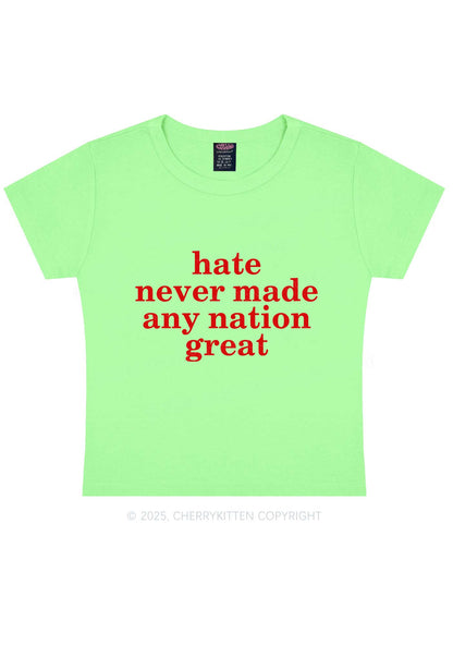 Hate Never Made Nation Great Y2K Baby Tee Cherrykitten