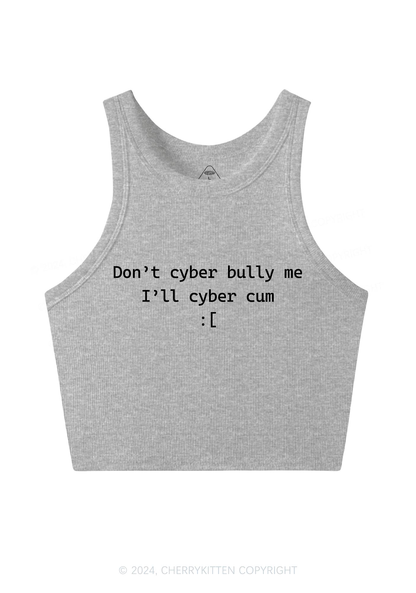 Don't Cyber Bully Me Y2K Crop Tank Top Cherrykitten