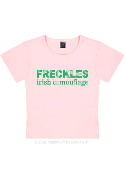 Freckles Irish Camouflage St Patricks Y2K Baby Tee Cherrykitten