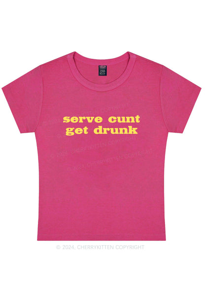 Serve Cxxt Get Drunk Y2K Baby Tee Cherrykitten