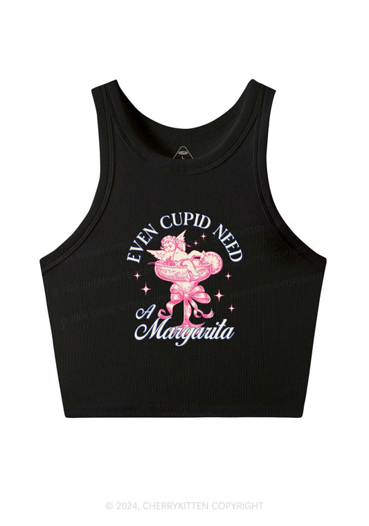 Cupid Needs Margarita Y2K Valentine's Day Crop Tank Top Cherrykitten