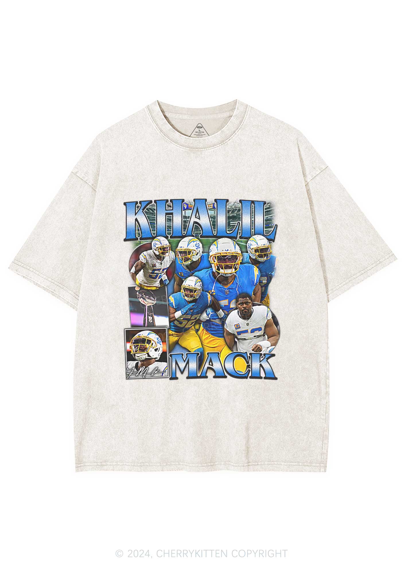 Blue Mack Y2K Super Bowl Washed Tee Cherrykitten