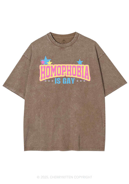 Homophobia Is Gay Y2K Washed Tee Cherrykitten