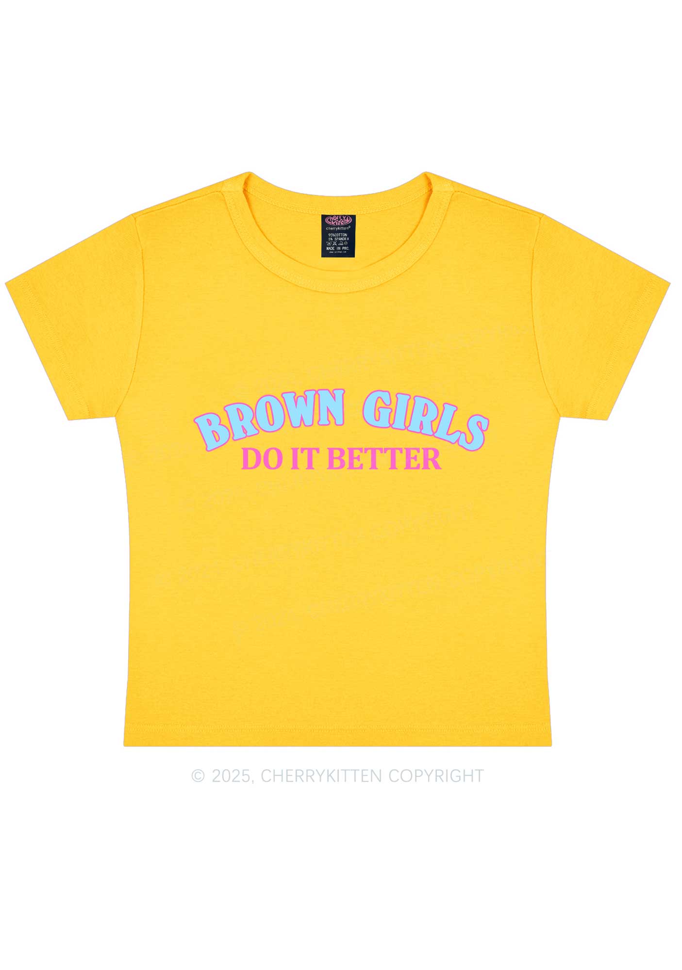 Brown Girls Do It Better Y2K Baby Tee Cherrykitten