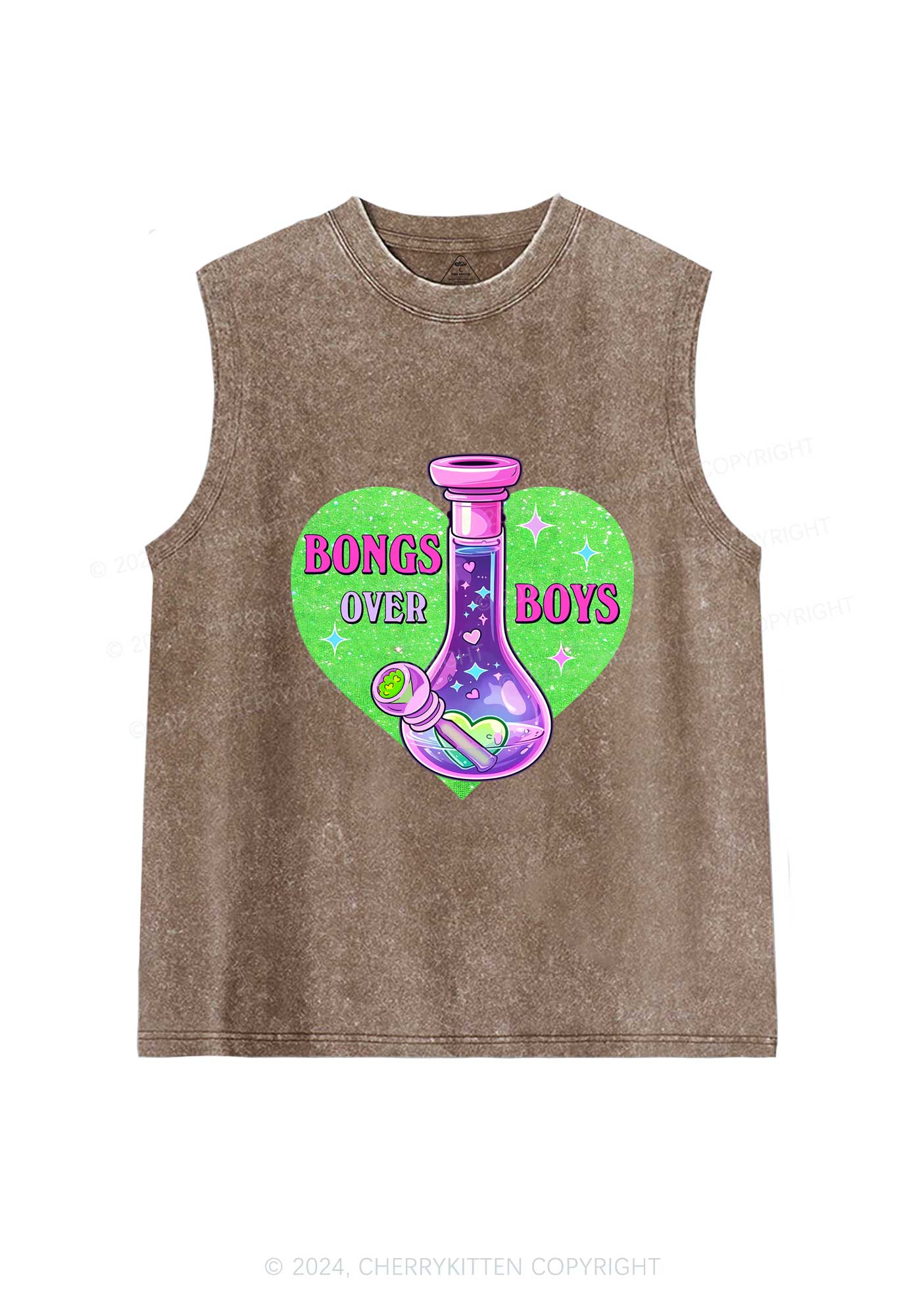 Bongs Over Boys Y2K Washed Tank Cherrykitten