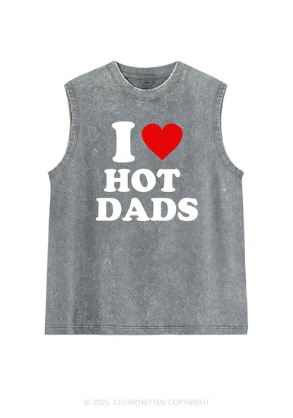 I Love Hot Dads Y2K Washed Tank Cherrykitten