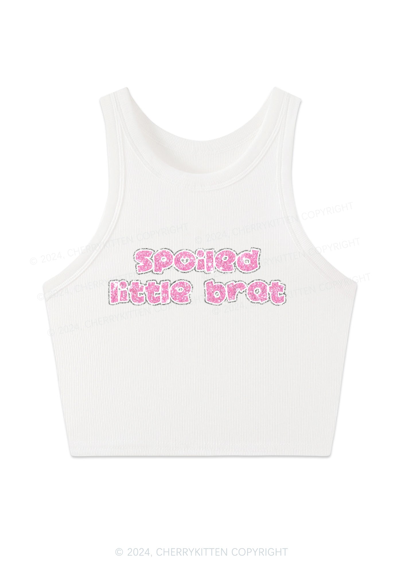 Spoiled Little Brat Y2K Crop Tank Top Cherrykitten