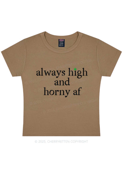 Always High Y2K Baby Tee Cherrykitten