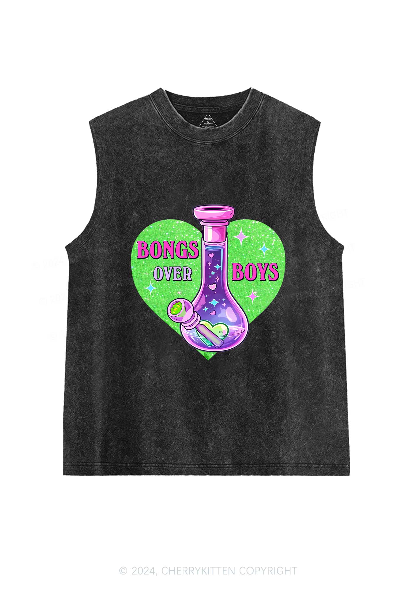 Bongs Over Boys Y2K Washed Tank Cherrykitten