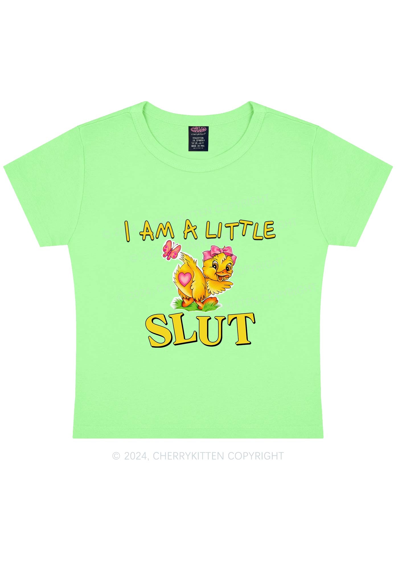 Little Slxt Y2K Baby Tee Cherrykitten