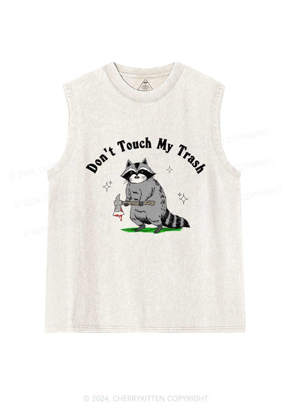 Dont Touch My Trash Y2K Washed Tank Cherrykitten