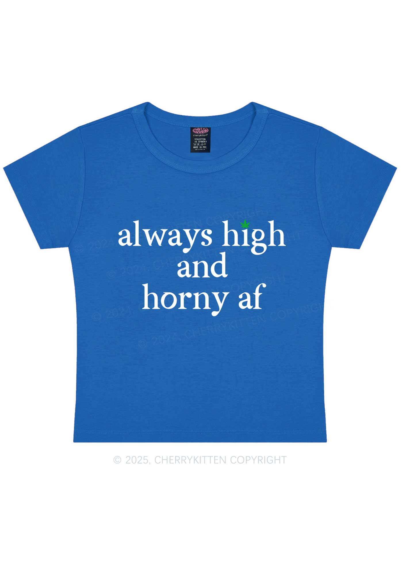 Always High Y2K Baby Tee Cherrykitten