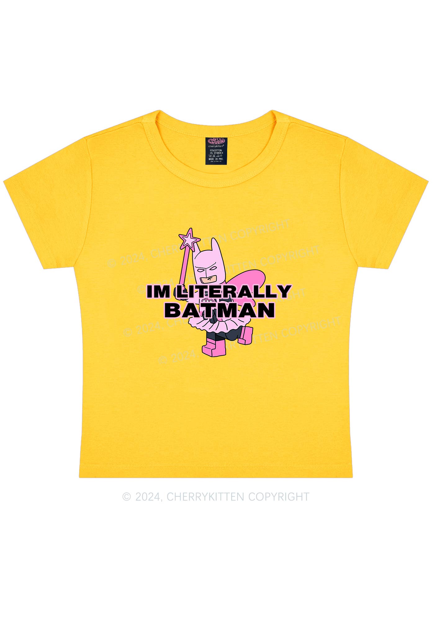 I Am A Batman Y2K Baby Tee Cherrykitten